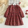Novo vestido de menina transfronteiriço algodão primavera e outono floral vestido infantil vestido de princesa ocidental comércio exterior Atacado