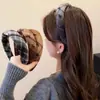 Diadema de Peluche con Lazo para Otoño e Invierno, Tocado Francés Retro de Gama Alta, Pinza Antideslizante para el Cabello de la Parte Alta de la Cabeza para Mujeres