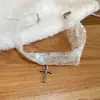 Colar de Renda com Malha Cruzada e Pérolas, Estilo Doce e Cool, Corrente de Clavícula Moderna e Versátil, Corrente de Pescoço de Nicho de Luxo Leve para Mulheres