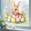 Pegatinas de Pared de Pascua al por Mayor 2026 Nuevas Pegatinas Estáticas de Conejo y Huevo Transfronterizas para Decoración de Sala de Estar y Dormitorio