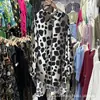 Moda Femenina Europea y Americana 2025 Camisa Estampada de Manga Larga Estilo Ins Moderna de Longitud Media Top de Diseñador