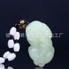 Pingente Pixiu Verde Espinafre Xinjiang Imitação de Alta Qualidade Estilo Casal Pingente Pixiu Jade Verde e Branco Material Mongólia Exterior Jade Pingente Produtos ao Vivo
