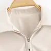 Chaqueta de Pu con Diseño Plisado al por Mayor para Mujer de Amazon 2025 Otoño Estilo Europeo y Americano Cuello Solapa Manga Larga Chaqueta de Béisbol