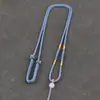Nuevo collar de cordón de cuerda con colgante de jade tejido a mano estilo chino, cordón para el cuello con colgante de oro de hebilla de paz para mujer