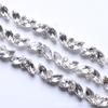 Cadena de metal con garras de pedrería de alta calidad, soldadura metálica, cadena de diamantes de ojo de caballo, accesorios para vestidos de novia DIY