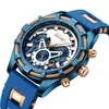 Reloj deportivo multifuncional BIDEN, reloj de hombre de caucho de rana, fabricante de relojes de cuarzo de moda