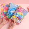 Cuaderno de burbujas de silicona con dibujos de unicornios, superficie dura, con espiral, para estudiantes, diario de descompresión, regalo para niños