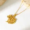 Collar Colgante Exclusivo de Acero Inoxidable Transfronterizo Moda Europea y Americana para Mujer Cadena de Suéter 18K Joyería Versátil de Moda Venta al por Mayor