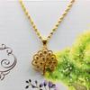 Moneda europea, joyería de oro, árbol de la fortuna, joyería chapada en oro y cobre, collar de árbol de Navidad, regalo de Navidad, colgante de árbol de la fortuna
