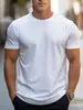 Transfronteiriça Primavera Verão Novo Mais Vendido Estampa de Letra 3D Tendência Moda Solta Casual Esportiva Camiseta Masculina de Manga Curta