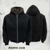 Jaqueta estilo americano com estampa de leopardo para homens e mulheres, primavera e outono, de alta qualidade, estilosa, com design de blocos de cores contrastantes, moletom cardigã com capuz, moderno