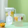 Jarra para Água Fria Estilo Japonês para Geladeira Doméstica de Grande Capacidade Copo de PP Bule Resistente a Altas Temperaturas Armazenamento de Água Balde de Água Fria para Bebidas de Verão