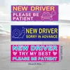 Amazon Pegatinas Magnéticas para Coche de Conductor Novato Pegatinas Magnéticas Removibles de Seguridad para Conductor Novato Se Pueden Personalizar