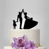 Tarjeta de Insertar para Pastel de Boda Danza de Novios Única Personalizada Tarjeta de Insertar para Pastel de Niña Pequeña Decoración de Pastel Familiar