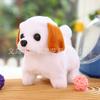 Lindo perro de peluche eléctrico, mascota artificial digital que ladra y mueve la cola, conejito de juguete para niños.