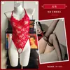 Lencería Sexy Floral Pasión Mar Transparente Body de Encaje para Mujer, Hueco Transparente en la Entrepierna Ropa de Dormir Pasión A088 Ultradelgado 40g