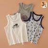 Colete Infantil Masculino Top de Algodão Roupa de Verão para Exterior Jardim de Infância Colete de Cintura para Bebê Camiseta Básica Classe A Camiseta de Base Classe A