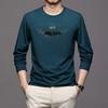 Camiseta de manga corta para hombre 2025 Primavera y Otoño Nueva Llegada Estampada Cuello Redondo Jersey Camiseta de Moda Coreana de Talla Grande de Seda de Hielo para Hombre