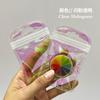 7*11 saco ziplock nail art diamante jóias saco dupla face transparente saco plástico branco pérola filme yin e yang clavícula saco