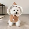 Accesorios para exteriores para cachorros de perro y gato de raza pequeña, nuevo estilo suave y lindo de otoño e invierno, gorro de punto con borde de volantes