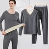 Conjunto de Roupa Térmica Sem Costura para Mulheres, Tecido Escovado Lado A, Tops e Calças Térmicas Masculinas, Camada Base, Veludo Alemão, Gerador de Calor, À Prova de Frio