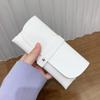 Moda Internet Gafas de Sol de Tendencia Caja Viaje Portátil Cuero Botón Bolsa Suave Caja para Gafas Caja Blanca para Guardar Gafas de Sol