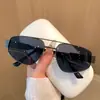Gafas de Sol Vintage de Alta Gama para Mujer con Doble Puente, Versátiles de Moda Color Té con Protección UV Tendencia