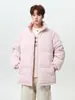 Jaqueta acolchoada de algodão, mesmo estilo para homens e mulheres, novo estilo de inverno, gola alta, jaqueta acolchoada de algodão espessa, roupas de algodão masculinas, jaqueta quente para casais