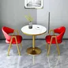 Conjunto de mesa e cadeiras de varanda de pequeno porte para discussão, mesa de recepção simples para escritórios de vendas, mesa redonda pequena para cafeterias e casas de chá, mesa de recepção