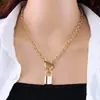 Europa y Estados Unidos moda transfronteriza nuevas joyas simples versátiles accesorios de cierre tipo hebilla ot collar de cierre retro mujer