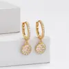 Brincos Europeus e Americanos Transfronteiriços em Prata de Lei S925 Simples com Microincrustação de Zircônia Moda High-end Design de Nicho Joias Femininas