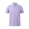 Verano 225g 60 piezas 7A antibacteriana refrescante mercerizada de doble capa lino-seda color liso playera tipo polo con bordado