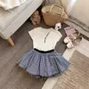 Saia evasê nova de verão 2025, saia tutu, saia curta, elegante, cintura alta, saia solta tipo botão de flor, saia versátil para mulheres