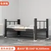 Litera con marco de hierro engrosado, cama de hierro de doble capa, litera para dormitorio de estudiantes, cama de estructura alta y baja doble para dormitorio de personal