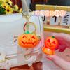Llavero creativo de calabaza de Halloween con luces y sonido luminoso, bolso, colgante pequeño, regalo pequeño al por mayor