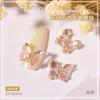 Vendas Diretas da Fábrica Manicure Celebridade da Internet Cristal Borboleta Transparente Borda Dourada Metal Strass Estéreo Unha Imitação Concha Borboleta Diamante Ornamentos