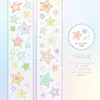 Cinta adhesiva troquelada con purpurina PET Twilight, empaque de la Serie Diaria Nublada Estrellada, pegatinas decorativas básicas con patrón de estrellas y puntos