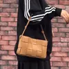 Procesamiento y Personalización de Bolso de Mahjong Tejido Nuevo de Nicho, Bolso de Mano para Hombro y Axila, Bolso Cuadrado Pequeño de Cuero de Vaca Nueva Moda