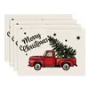 Jogos americanos de mesa mais vendidos para o Natal transfronteiriço, jogos de mesa decorativos para feriados de inverno europeus e americanos, árvore de Natal, rena, floco de neve