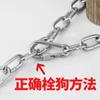 Correa Anti-Mordidas para Perro, Cadena Extensible Anti-Óxido para Perro, Collar de Cadena para Perro, Correa de Cadena de Hierro para Perro