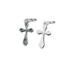 Acessórios Pingente Cruz Prata de Lei S925 Corda de Miçangas Artesanal DIY Pingente de Pulseira Pérola de Cristal Acessórios de Prata