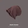 Gorro liso estilo japonês com aba enrolada para mulheres, chapéu fino solto estilo coreano para o verão, touca de crochê para homens, moderno