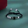 Pulsera Tejida a Mano de Cuerda Ágata Imitación para Pareja Pulsera Sencilla para Estudiante Mejor Amigo Diseño Elegante Ins de Nicho Venta al por Mayor