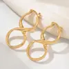 Nueva Moda Símbolo Infinito Diseño de Línea Hebilla de Oreja para Mujer Pendientes Geométricos Irregulares Retorcidos Venta al por Mayor Caliente Transfronteriza
