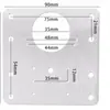 Placa de Montagem de Dobradiça Placa de Reparo de Porta de Armário Placa de Fixação de Dobradiça Ferramenta de Instalação Universal para Reparo de Furo de Dobradiça em Móveis de Cozinha