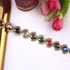 Atacado de Fabricante Ponto Corrente Plástica Roupas Diamante Strass Fantasia Acessórios de Vestuário Corrente de Fileira Única Banhada a Ouro Diamantes Incrustados