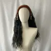 Categoría 2 Joyería para Cabello de Comercio Electrónico Diadema Onda de Agua Negro Cabello Largo Rizado Todo en Uno Fibra Química Hilo de Alta Temperatura Medio Cobertor para Cabeza en Forma de U Venta al por Mayor