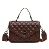Bolsa Sense Feminina Outono 2022 Nova Chegada Bordado Rombóide Versátil Bolsa Transversal Moda Ombro Portátil Pequena Quadrada