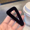 Presilha de Cabelo Triangular de Tecido, Presilha Quebrável, Presilha de Bico de Veludo Esponja Estilo Minimalista, Presilha Doce e Fashion para Franja, Acessório de Cabelo para Lado