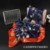 Lenço de Seda Estampado Sade Feminino Primavera e Outono Novo Lenço Quadrado Versátil Elegante Proteção Solar Xale de Seda Turbante
